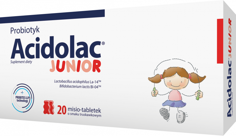 Acidolak Junior smak trusk.- 20 misio tabletek - Nabea.pl