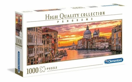 Puzzle 1000 panoramiczne HQ Wenecja Kanał Grande 39426 -