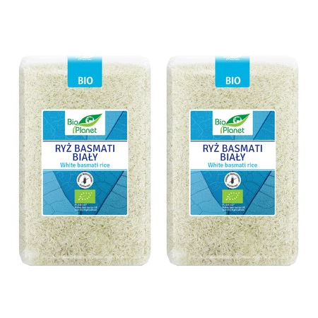 Zestaw 2x Bio Planet − Ryż Basmati biały bezglutenowy BIO − 2 kg