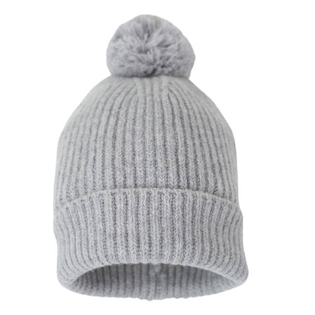 Lodger Czapeczka z wełny merino 100% szara Drizzle 6-12 m