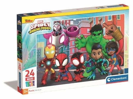 Clementoni Puzzle 24el Maxi SuperColor Spidey and His Amazing Friend 24249