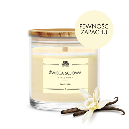 Świeca sojowa o zapachu WANILIA 215g