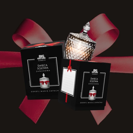 Świeca sojowa o zapachu RÓŻA 240g PREZENTOWA