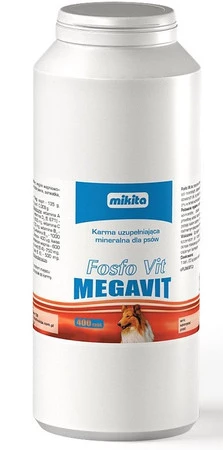 MIKITA MEGAVIT Fosfo Vit Witaminy dla szczeniąt 400tabl.