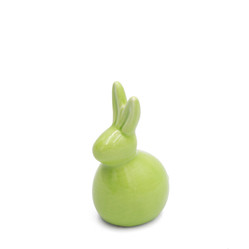 Ozdoba Wielkanocna, Figurka ceramiczna, kolor zielony, rozmiar 7 x 12 x 6 cm