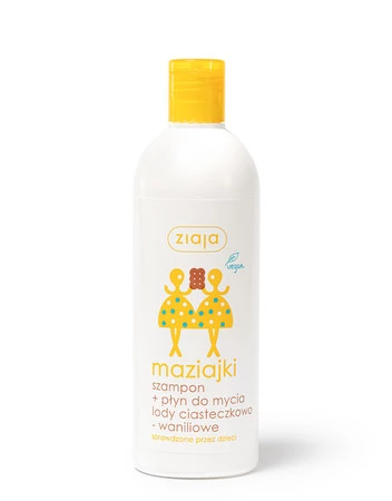 Ziaja, Maziajki szampon + płyn do mycia Lody Ciasteczkowo - Waniliowe 400ml