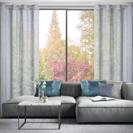 FIRANA GOTOWA NELI 140 X 250 CM SREBRNY