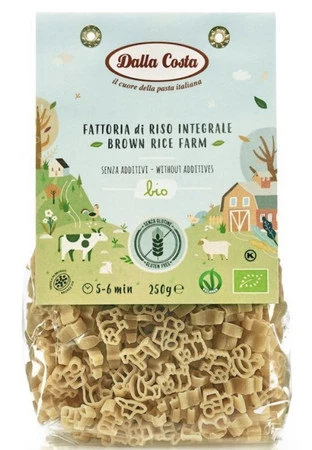 DALLA COSTA MAKARON (Z RYŻU BRĄZOWEGO) FARMA BEZGLUTENOWY BIO 250g