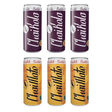 Zestaw mix smaków Chaitea: 3x ChaiKola 330ml oraz 3x ChaiMate Orange 330ml