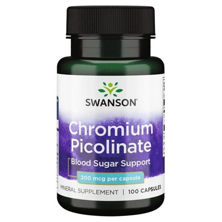 Swanson − Chrom pikolinian 200 mcg − 100 kaps.