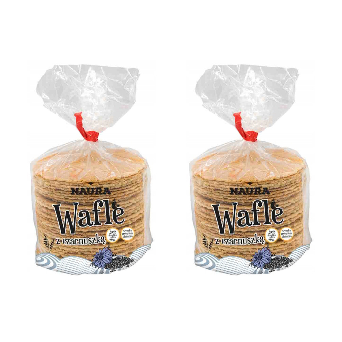 Zestaw 2x Wafle owsiane z czarnuszką 100 g - Nabea.pl