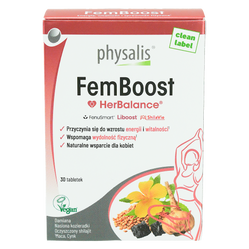 Physalis FemBoost kompleks z kozieradką, maca, damianą, shilajit i cynkiem 30 tabl.