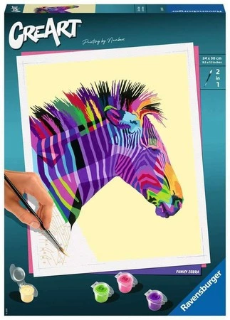 PROMO Malowanka CreArt: Zebra 289943 RAVENSBURGER malowanie po numerach