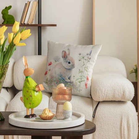 Poszewka Wiosna 63 45 x 45 cm, Biały