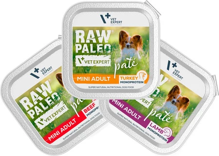 Vet Expert RAW PALEO Mini Adult Monoprotein Beef 150g