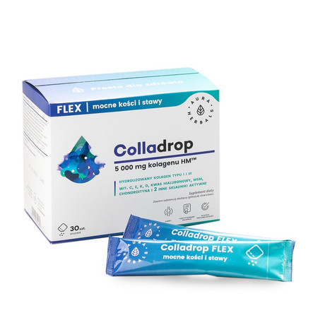 Aura Herbals Colladrop Flex kolagen morski 5000mg - 30 saszetek