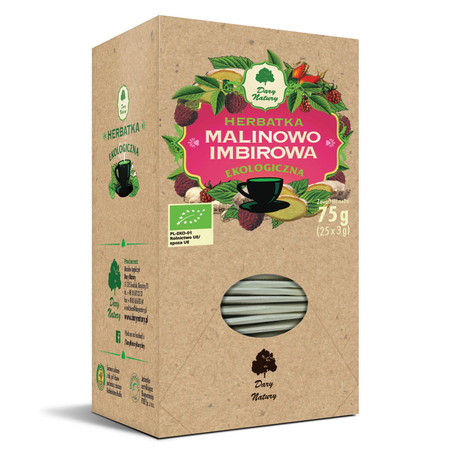 Dary Natury Herbata Malinowo-Imbirowa Eko 25X3G