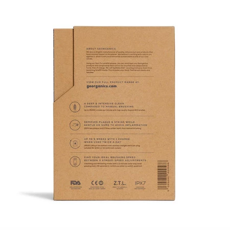 Georganics, Szczoteczka soniczna do zębów, 35 tys. obrotów na minutę