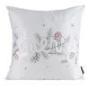świąteczna poszewka welwetowa z ozdobnym nadrukiem foliowym szerokość: 45 cm, długość: 45 cm, kolor: biały