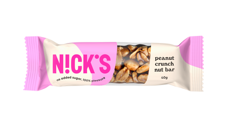 N!CK'S Nicks Nut Bar Peanut Crunch Baton migdałowy bez cukru 40g vegan