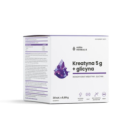 Aura Herbals Kreatyna 5 g, monohydrat + glicyna, saszetki 30 szt.