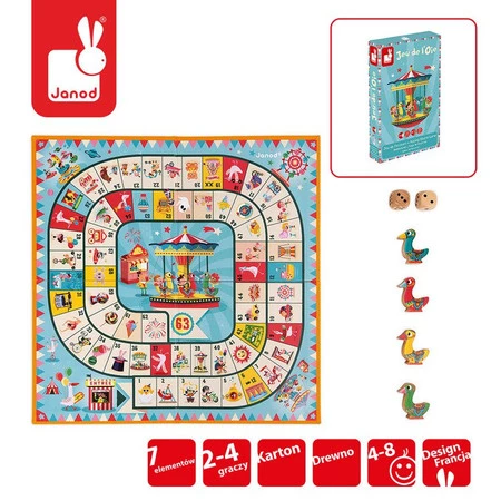 Janod Gra wyścig Gąski na karuzeli Carrousel