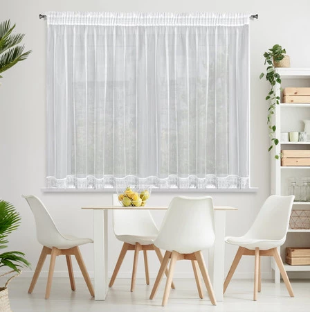 FIRANA GOTOWA SARI NA TAŚMIE 400 X 145 CM BIAŁY