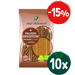Zestaw: 10x Pięć Przemian − Paluszki orkiszowe pełnoziarniste − 45 g