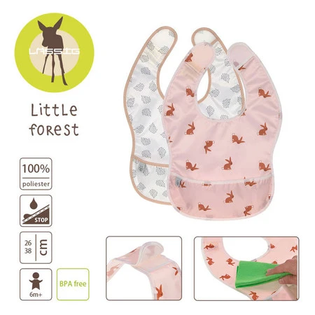 Lassig Zestaw śliniaków wodoodpornych 6m+ Little Forest Zajączek