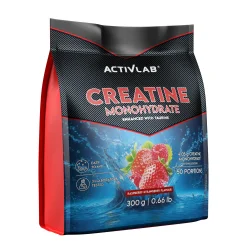 ActivLab Creatine Monohydrate Kreatyna monohydrat 300 g smak malina-truskawka