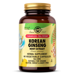 Solgar Korean Ginseng Root Extract SFP żeń szeń 60 kaps. vege