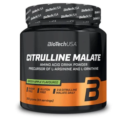 BioTech USA Citrulline Malate Aminokwasy 300g smak jabłko