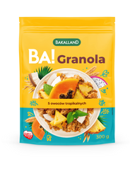 Bakalland BA! Granola 5 owoców tropikalnych 300g pełnoziarnista