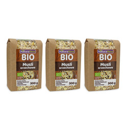 Zestaw: 3x MUSLI ORZECHOWE BIO 300 g - NATURAVENA