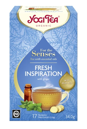 HERBATKA DLA ZMYSŁÓW ŚWIEŻOŚĆ Z OLEJKIEM MIĘTOWYM  (FOR THE SENSES FRESH INSPIRATION) BIO (17 x 2 g) 34 g - YOGI TEA