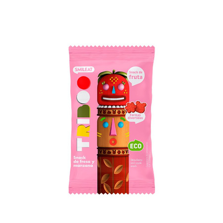 Smileat Triboo, BIO Sminolas, Żelki owocowe bez cukru Jabłko i Truskawka, 25g