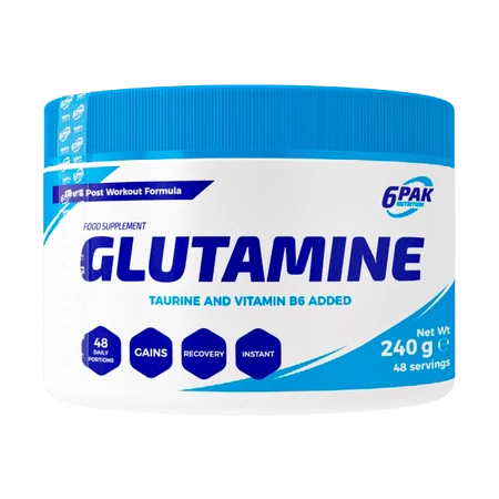 6PAK GLUTAMINE 240g JAR