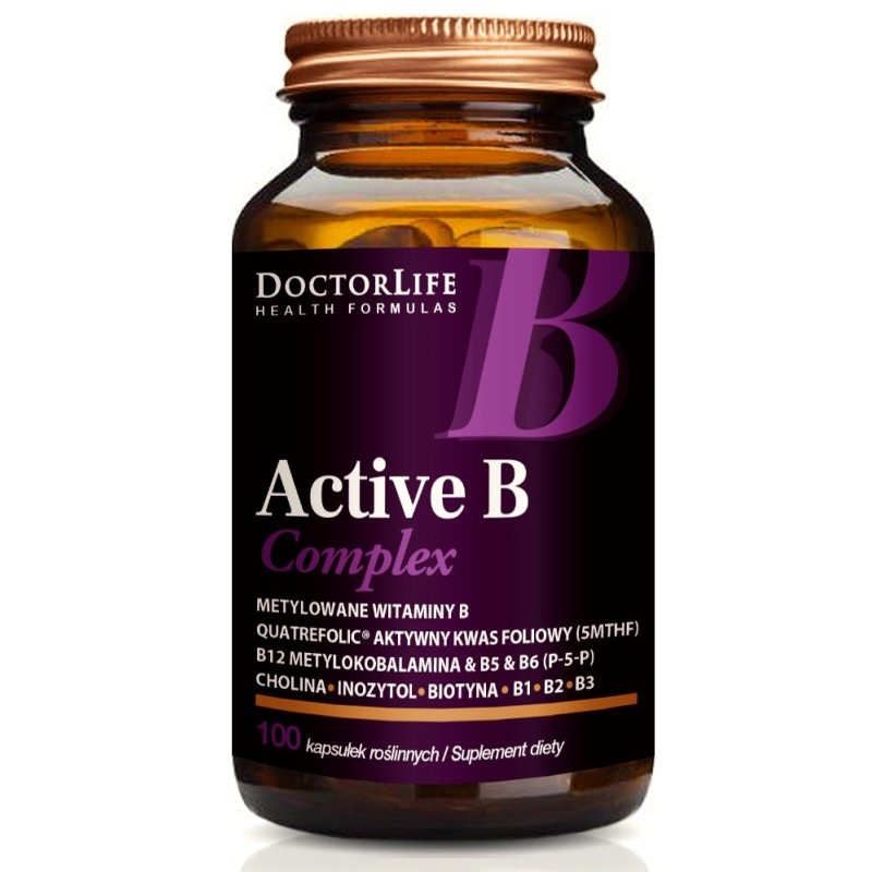 Doctor Life Active B Complex optymalny kompleks witamin B suplement diety 100 kaps. - Nabea.pl
