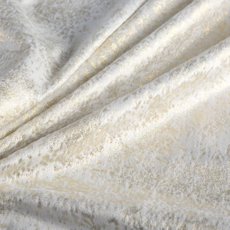 Zasłona gotowa 135X270 biała z szampańskim nadrukiem