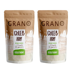 Zestaw: 2x Grano Mieszanka piekarnicza bezglutenowa Chleb jasny 500 g