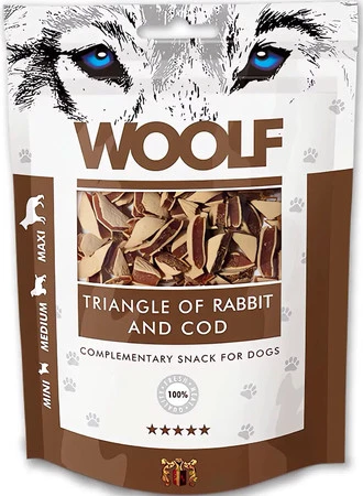 WOOLF Triangle Rabbit Cod Trójkąciki Królik Dorsz 100g