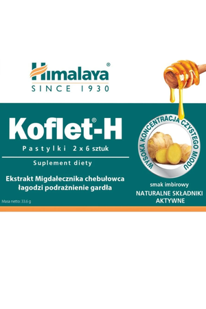 Himalaya Koflet-H Tabletki Do Ssania Imbir 12Szt.