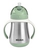 Beaba Bidon niekapek ze słomką termiczny 250 ml Sage green