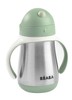 Beaba Bidon niekapek ze słomką termiczny 250 ml Sage green