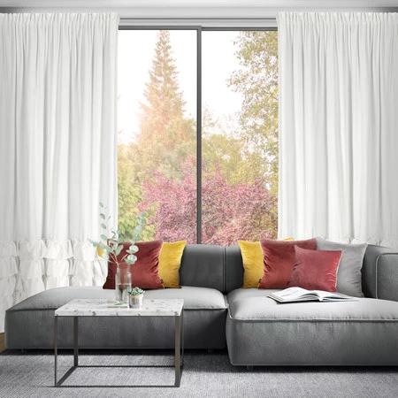 ZASŁONA GOTOWA CARLI NA TAŚMIE 140 X 270 CM BIAŁY