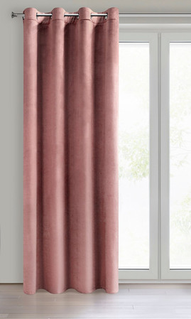 ZASŁONA GOTOWA D91 ROSA 140 X 270 CM CIEMNORÓŻOWY