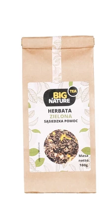 Big Nature Herbata Zielona Sąsiedzka Pomoc 100 g