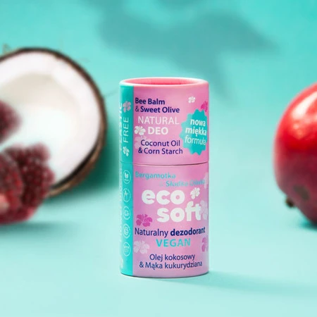 EcoSoft, Naturalny dezodorant damski w sztyfcie, Flower Bloom, ZERO WASTE, 50 ml