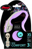 FLEXI NEW COMFORT Smycz taśmowa XS / 3m różowa