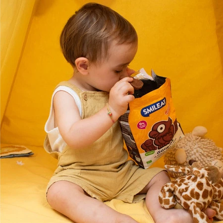 Smileat, BIO Ciasteczka z orkiszu, kakaowo-jabłkowe 10m+, 220 g